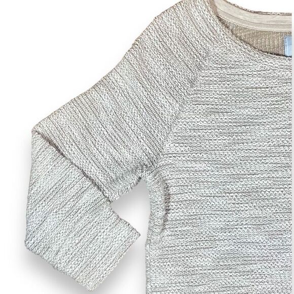 Sunday Metallic Oatmeal Knit Sweater Sz M - Picture 4 of 13